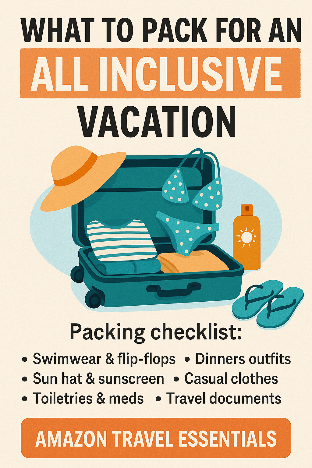 what to pack for all inclusive vacation